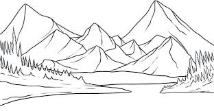 Gambar mewarnai pemandangan alam gunung warna devia sumber. Pemandangan Gunung Sketsa Pemandangan Gambar Simpel
