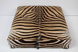Ottomans offer more than just a footrest: Zebra Ottoman Coffee Table Large Square Chocolate For Sale At 1stdibs