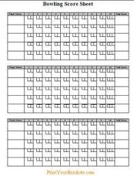 Bowling Score Sheet Bowling Bowling Games Youth Bowling