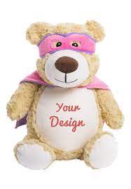 Pink Hero Teddy Bear Personalized Stuffed Animal Girls Etsy Personalized Stuffed Animals Personalised Teddy Bears Teddy Bear Design