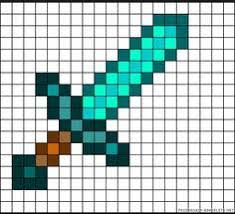 Plantilla Espada Minecraft Espada De Minecraft Punto De Cruz Disney Punto De Cruz