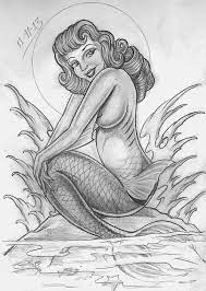 Check spelling or type a new query. Colorless Pencilwork Pin Up Mermaid Tattoo Design Tattooimages Biz