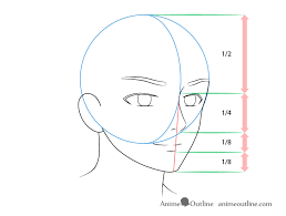 Drawing an anime face from a profile side view! How To Draw Male Anime Face In 3 4 View Step By Step Animeoutline