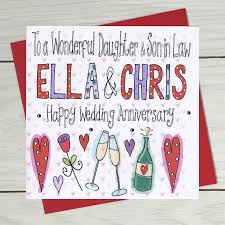 I love you, happy anniversary. Personalised Daughter Or Son Wedding Anniversary Card By Claire Sowden Design Notonthehighstreet Com