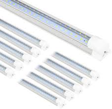 Amazon Com 10 Pack 8ft Led Shop Light Fixture 80w 10000lm Led Tube Light 5000k Daylight Linkable Shop Lights 8 Foot T8 Led Tube Light For Garage Warehouse Workshop Plug And Play Etl