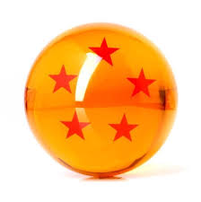 3.5.1 black star dragon ball saga; Large 5 Stars Qiyun Acrylic Dragonball Replica Ball Novelty Gag Toys Miniatures