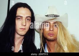 Jimmy Griffin and Frankie Muriel of King of the Hill in a photoshoot.  London, October 20, 1991