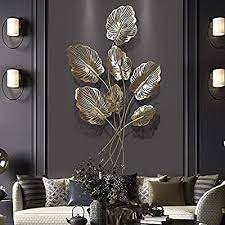 Amazon Com Bwam Sculpture Wall Art Decor Modern Metal Wall Sculpture Gold Hollowed Designed Wall Art Decor Living Room Wall Sculpture Art Metal Wall Art Decor