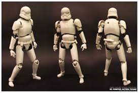 Side Front Back View Product 3dprinting 3d 3dprint Stormtrooper Starwars Force Awaken Tutorial Action Figure Stormtrooper Action Figure 3d Printing Toys Prints