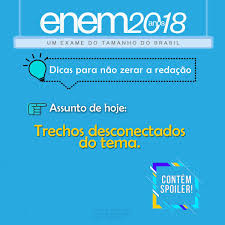 The enem is the most important exam of its kind in brazil. Inep ×'×˜×•×•×™×˜×¨ Pra Quem Diz Que Nao Adiantamos Nada Sobre A Redacao Do Enem Preparamos Algumas Dicas Saiba O Que Pode Zerar A Sua Redacao Hoje Vamos Falar Sobre Partes Deliberadamente Desconectadas