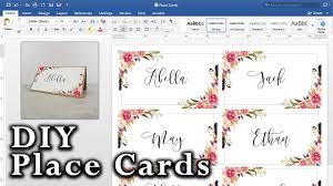 I use fiskars sure cut paper trimmer and the fiskars thick punches and do a little calligraphy with the tombow fudenosuke twin 11 easy diy gatefold card tutorials for cards and invitations. How To Make Diy Place Cards With Mail Merge In Ms Word And Adobe Illustrator Youtube