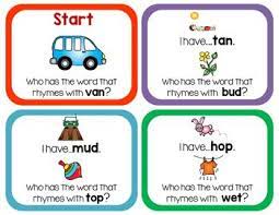 Rhyming Words I Have Who Has Rhyming Words Cvc Words Words