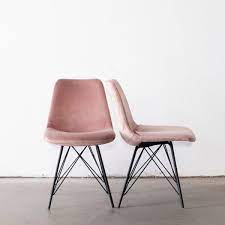 stoel ivy velvet roze set van 2 giga meubel stoelen meubels eetkamerstoelen