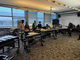 Romeoville HS working with Kevin Lepper at Vandercook Day of Percussion And  Pi Percussion Working with Roger Carter! EDUCATION IS 🔥🔥🔥🥁🥁 Brought  over 60 students to this great event!