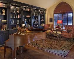 Bookshelves Living Room Design Ideas Pictures Remodel And Decor Piano Room Design Home Library Design Bookcase Design