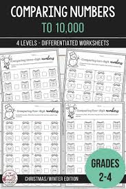 Comparing Numbers To 10 000 Christmas Edition Elementary Math Teaching Math Math Resources