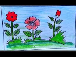 how to draw a landscepe garden drawing easy easy drawings drawings garden drawing