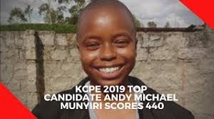 He was 61 years old. Kcpe 2019 Top Candidate Andy Michael Munyiri Scores 440 Marks Youtube