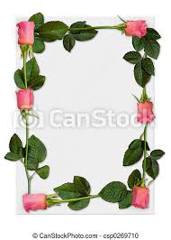 Petali di rosa e fiori di mandorlo disposti come a formare una luna calante. 1 Rosa Cornice Rosa Foglio Lettera Carta Fondo Amore Rose Bordo Canstock
