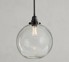 Custom Glass Globe Pole Pendant Pottery Barn