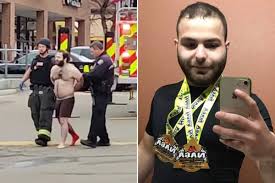 Officers escorted a shirtless man with blood running down his leg out of the store in handcuffs but authorities would not. Xvmbtskpuaxhzm