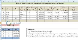 Menghitung Gaji Pokok Dan Tunjangan Keluarga Dengan Rumus Dalam Excel Adhe Pradiptha