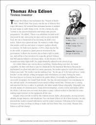 Thomas Alva Edison Nonfiction Passage Crossword Puzzle Nonfiction Passages Frederick Douglass Alva Edison