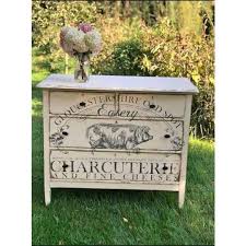 I have a small work area so there was only so much i could do at once. Farmhouse Pig Stenciled Dresser Antique Painted Dresser Pink Pig