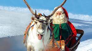 Rennes du Père Noël en Laponie 🦌🎅 vrai Papa Noël à Rovaniemi Finlande -  Village du Père Noël - YouTube