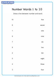 The number with the least number of digits is the smallest number. Math Number Names 1 To 50 Worksheets For Kids Free Printable Math Worksheets Schoolmykids Com