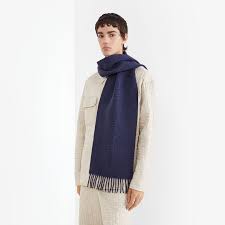 Scarf Blue Cashmere Scarf Fendi