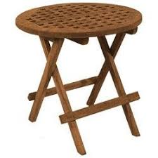 Sea Teak Round Folding Deck Table West Marine Image Deckboataccessories Side Table Wood Solid Wood Side Table Deck Table