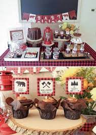 5 Tips For Planning A Fabulous Co Ed Baby Shower Lumberjack Baby Shower Coed Baby Shower Baby Shower Themes