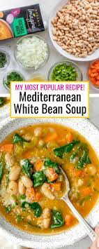 Mediterranean White Bean Soup Vegan Feelgoodfoodie Recipe Bean Soup Recipes White Bean Soup Recipes Mediterranean Recipes
