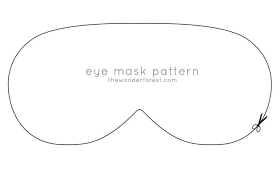 Template For Sleep Mask Diy Sleep Mask Sleepover Invitations Mask Invitations