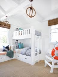 Kids Coastal Bedroom With Bunk Beds Lifeguard Chair Coastal Bedroom Decorating Bunk Beds Built In Coastal Bedrooms