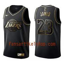 Los angeles lakers trikot es gibt 166 produkte. Nba Los Angeles Lakers Trikot Lebron James 23 Nike Schwarz Golden Edition Swingman Herren