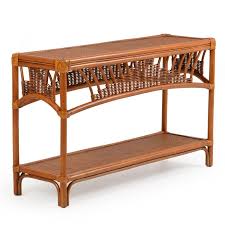 Bali Rattan Console Table Pecan Glaze Leaders Casual Furniture Rattan Wicker Furniture Resin Wicker Furniture