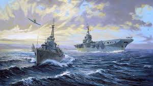 Hmcs Athabaskan R79 Ops With Hmcs Magnificent 1950 S Us Navy Ships Navy Ships Boat