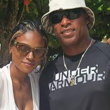 Canadian athlete Ben Johnson and his Ferrari Testarossa, at Johnson's home  in Scarborough, Ontario