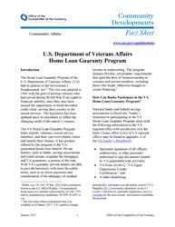 U S Department Of Veterans Affairs Home Loan Guaranty