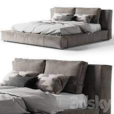 Restoration Hardware Bed Cloud Leather Platform Bed 3d Models 3dsky
