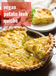 Vegan Potato Leek Quiche Vegan Quiche Vegan Recipes Healthy Vegan Brunch