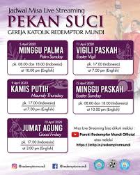 Silahkan lihat jadwal tayang dibawah: Keuskupan Surabaya