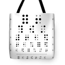 Snellen Chart Braille Tote Bag