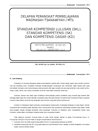 Soal al quran hadis klas 7 semester genap kurikulum 2013. Skl Sk Kd Al Quran Hadits Kelas Vii Sem 1 2