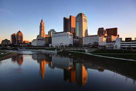 Columbus, ohio skyline reflected in the scioto river. Columbus Hd Wallpaper Background Image 1920x1280
