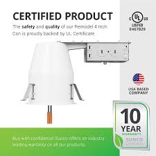 Price is for one light. Buy Sunco Lighting 6 Pack Of 4 Inch Remodel Led Can Air Tight Ic Housing Led Recessed Lighting Ul Listed And Title 24 Certified Online In Germany B00x6bdqc4