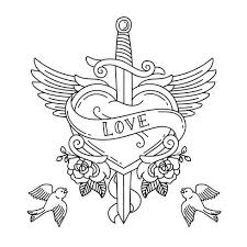 Tatuaggio Cuore Con Ali E Coltello Scarica Gratis Arte Vettoriale Elementi Grafici Di Repertorio E Immagini Tatuaggio Cuore Tatuaggio Croce Disegno Cuore