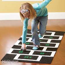 If your hopscotch squares are slippery. Indoor Games Hopscotch Diy Family Handyman